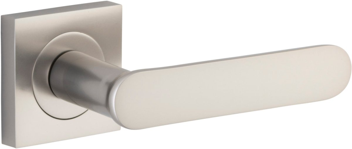 Bronte Lever - Square Rose - Ella Grace - Iver - Satin Nickel - Door Levers