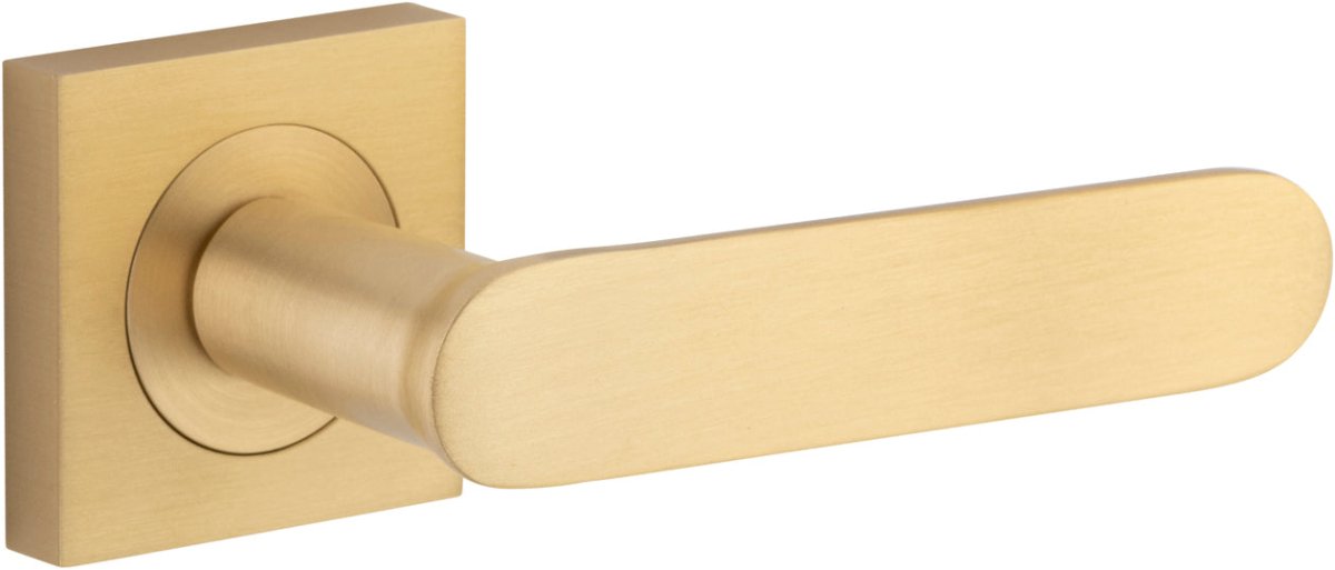 Bronte Lever - Square Rose - Ella Grace - Iver - Brushed Brass - Door Levers