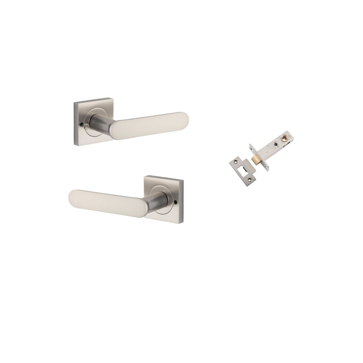 Bronte Lever - Square Rose - Ella Grace - Iver - Satin Nickel - Door Levers