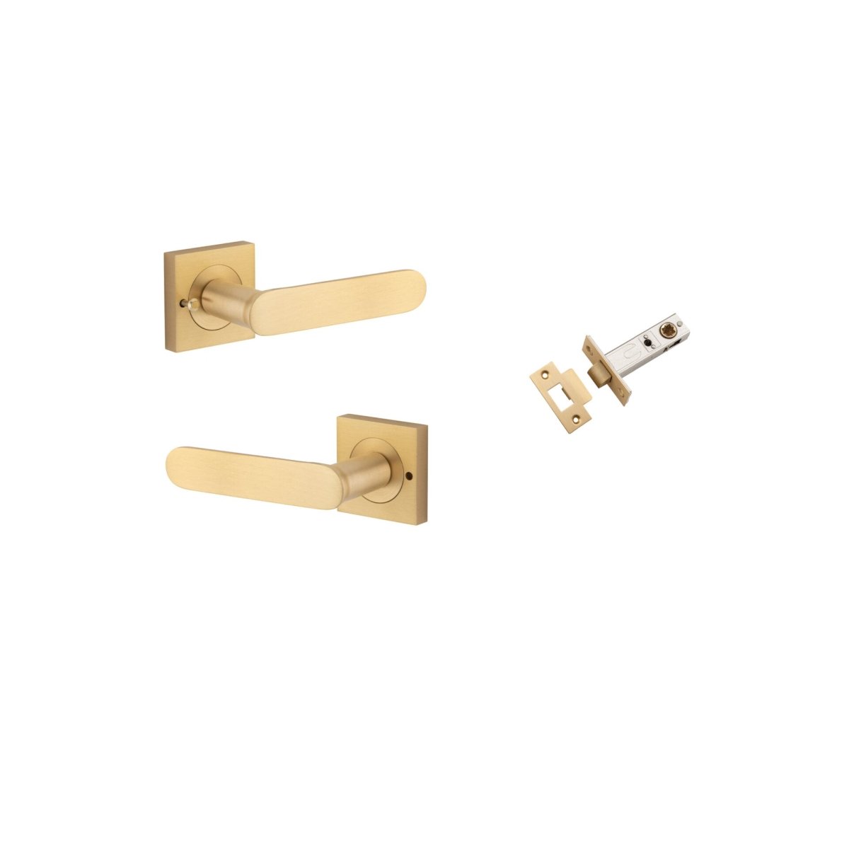 Bronte Lever - Square Rose - Ella Grace - Iver - Brushed Brass - Door Levers