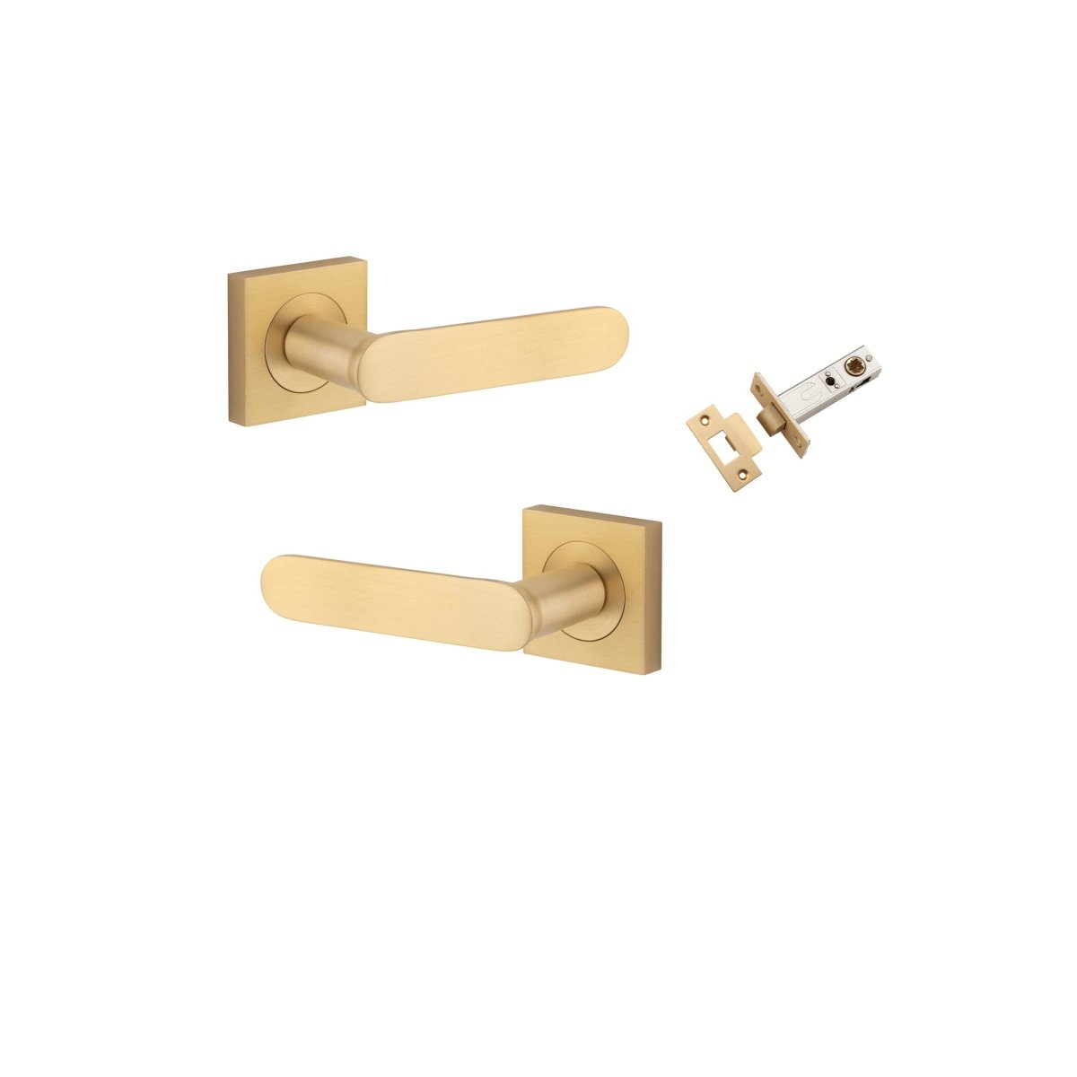 Bronte Lever - Square Rose - Ella Grace - Iver - Brushed Brass - Door Levers