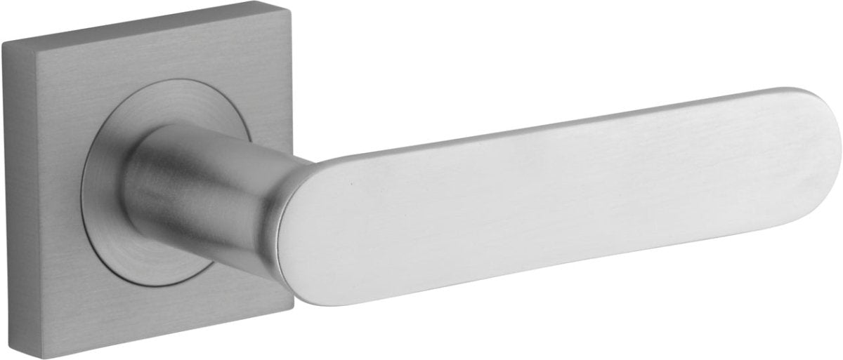 Bronte Lever - Square Rose - Ella Grace - Iver - Brushed Chrome - Door Levers