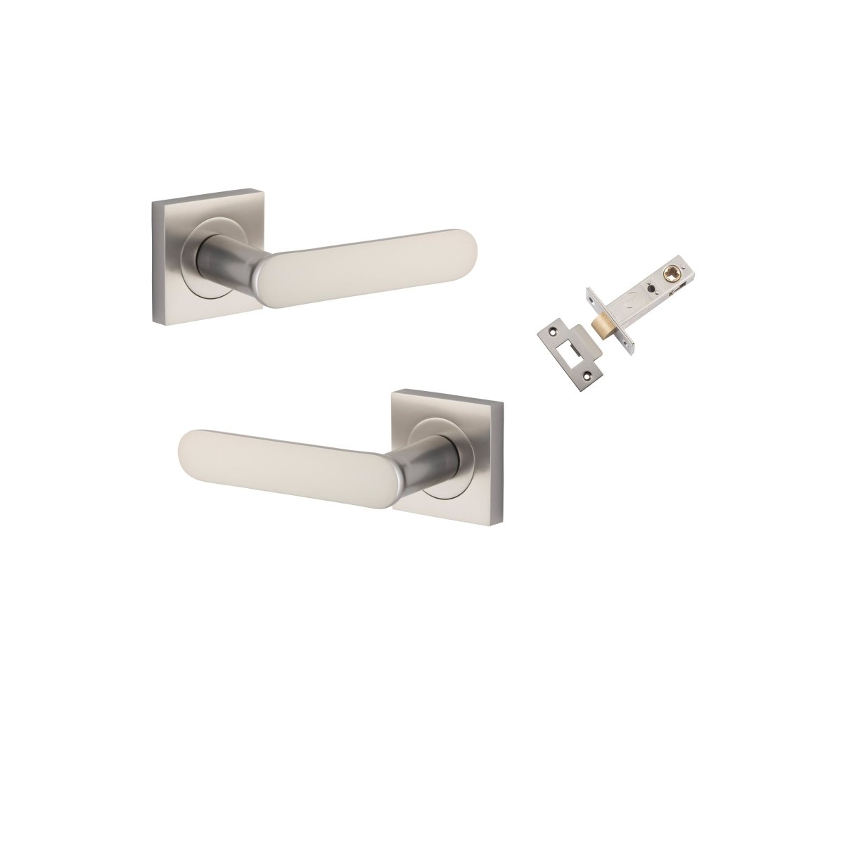 Bronte Lever - Square Rose - Ella Grace - Iver - Satin Nickel - Door Levers