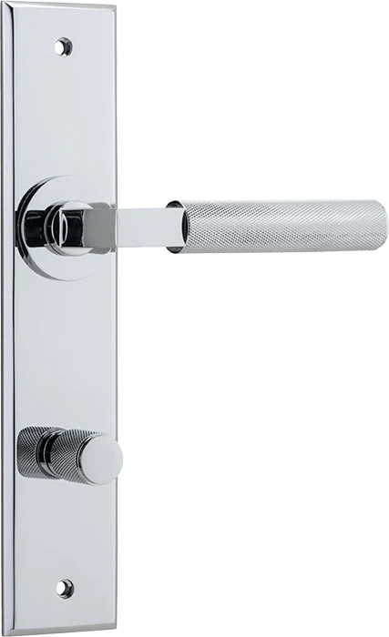 Brunswick Lever - Chamfered Backplate - Ella Grace - Iver - Polished Chrome - Door Levers