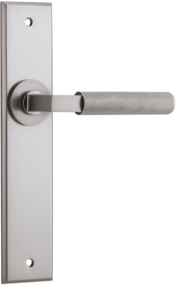 Brunswick Lever - Chamfered Backplate - Ella Grace - Iver - Satin Nickel - Door Levers