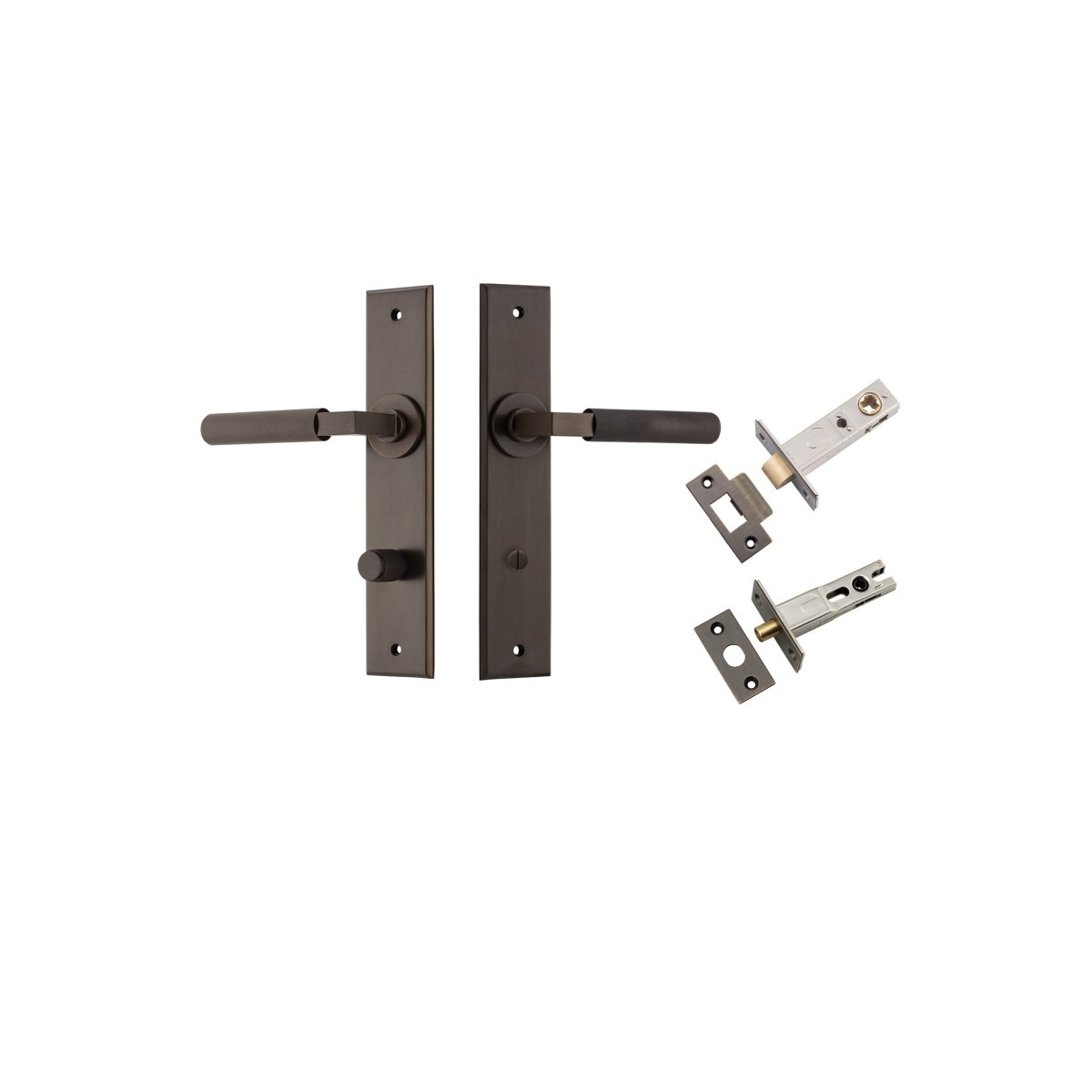 Brunswick Lever - Chamfered Backplate - Ella Grace - Iver - Signature Brass - Door Levers