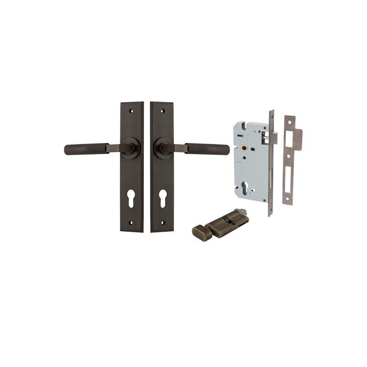 Brunswick Lever - Chamfered Backplate - Ella Grace - Iver - Signature Brass - Door Levers