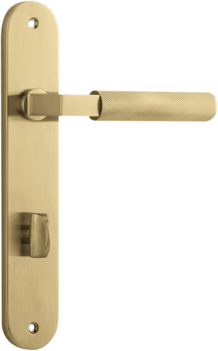 Brunswick Lever - Oval Backplate - Ella Grace - Iver - Brushed Gold PVD - Door Levers