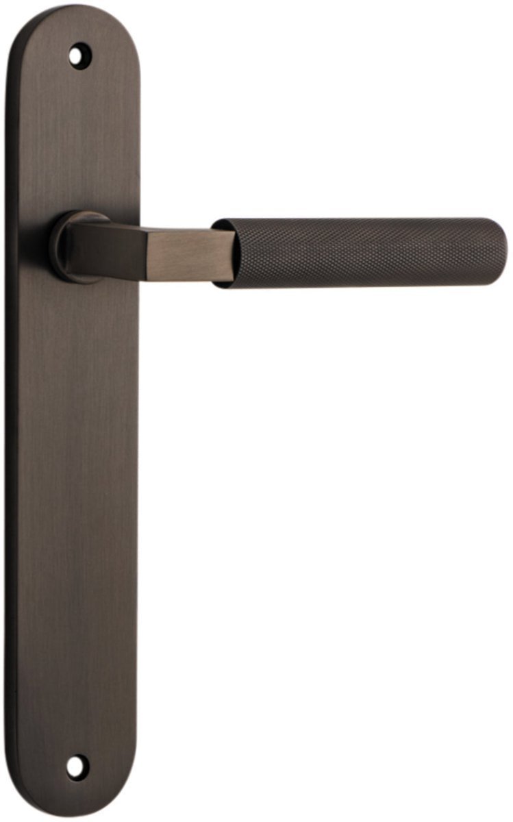 Brunswick Lever - Oval Backplate - Ella Grace - Iver - Signature Brass - Door Levers