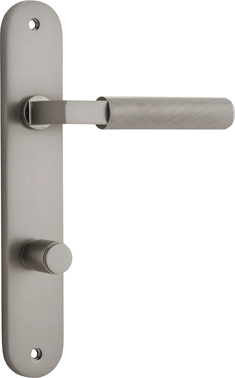 Brunswick Lever - Oval Backplate - Ella Grace - Iver - Satin Nickel - Door Levers