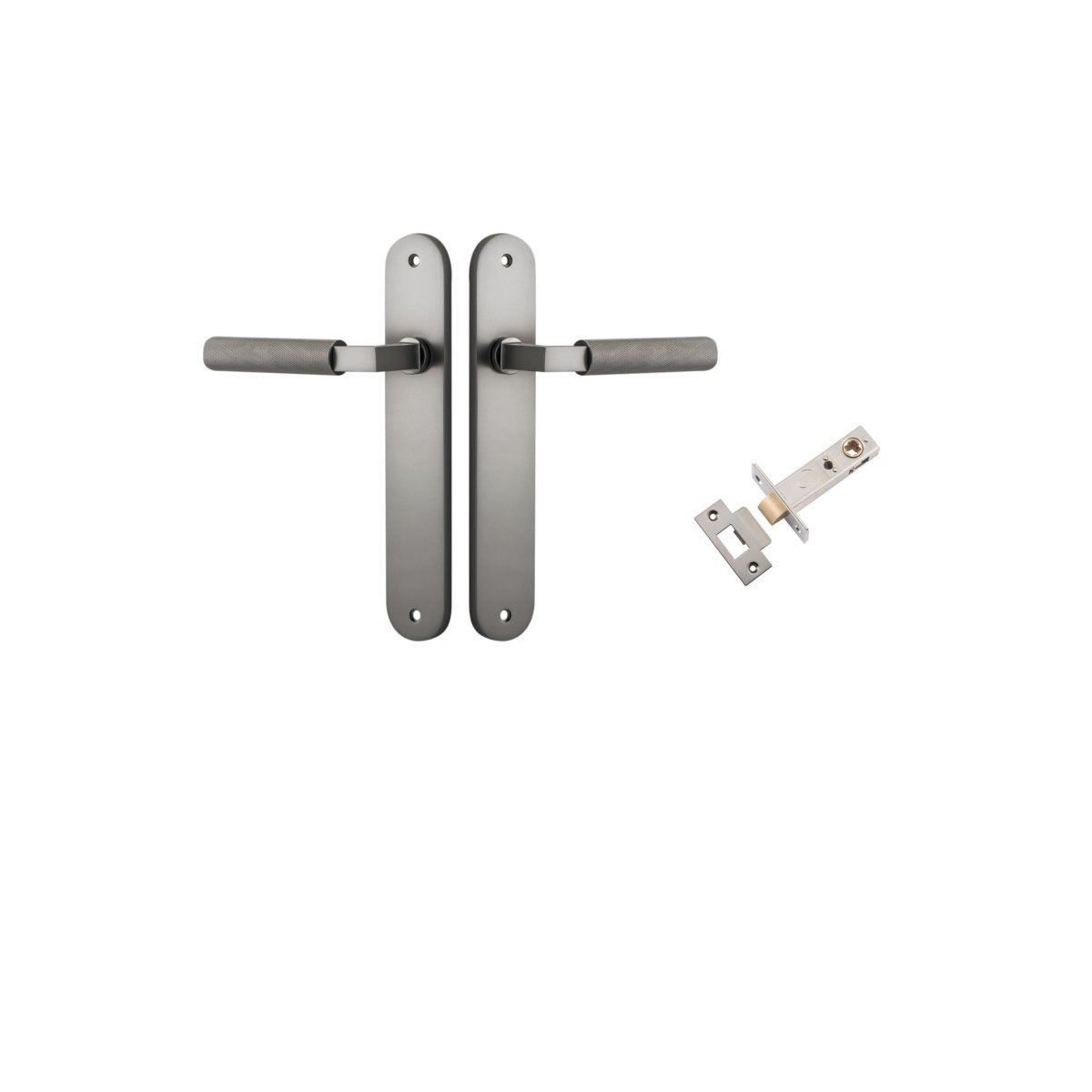 Brunswick Lever - Oval Backplate - Ella Grace - Iver - Satin Nickel - Door Levers