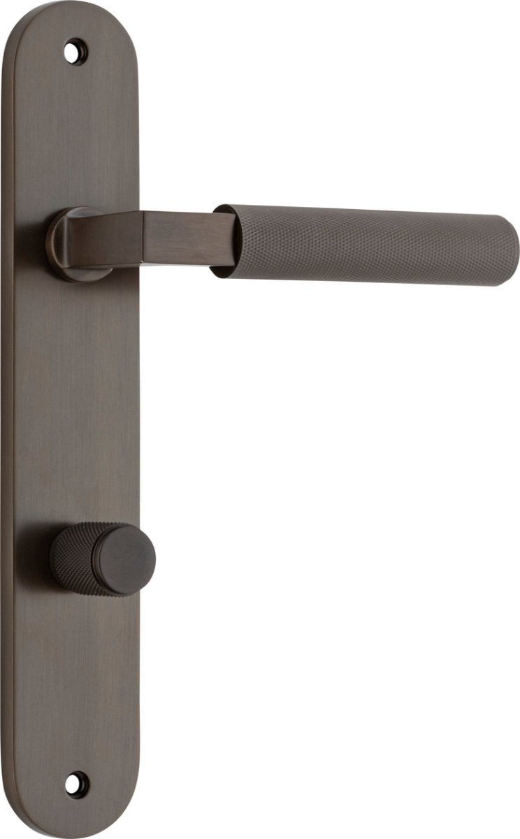 Brunswick Lever - Oval Backplate - Ella Grace - Iver - Signature Brass - Door Levers