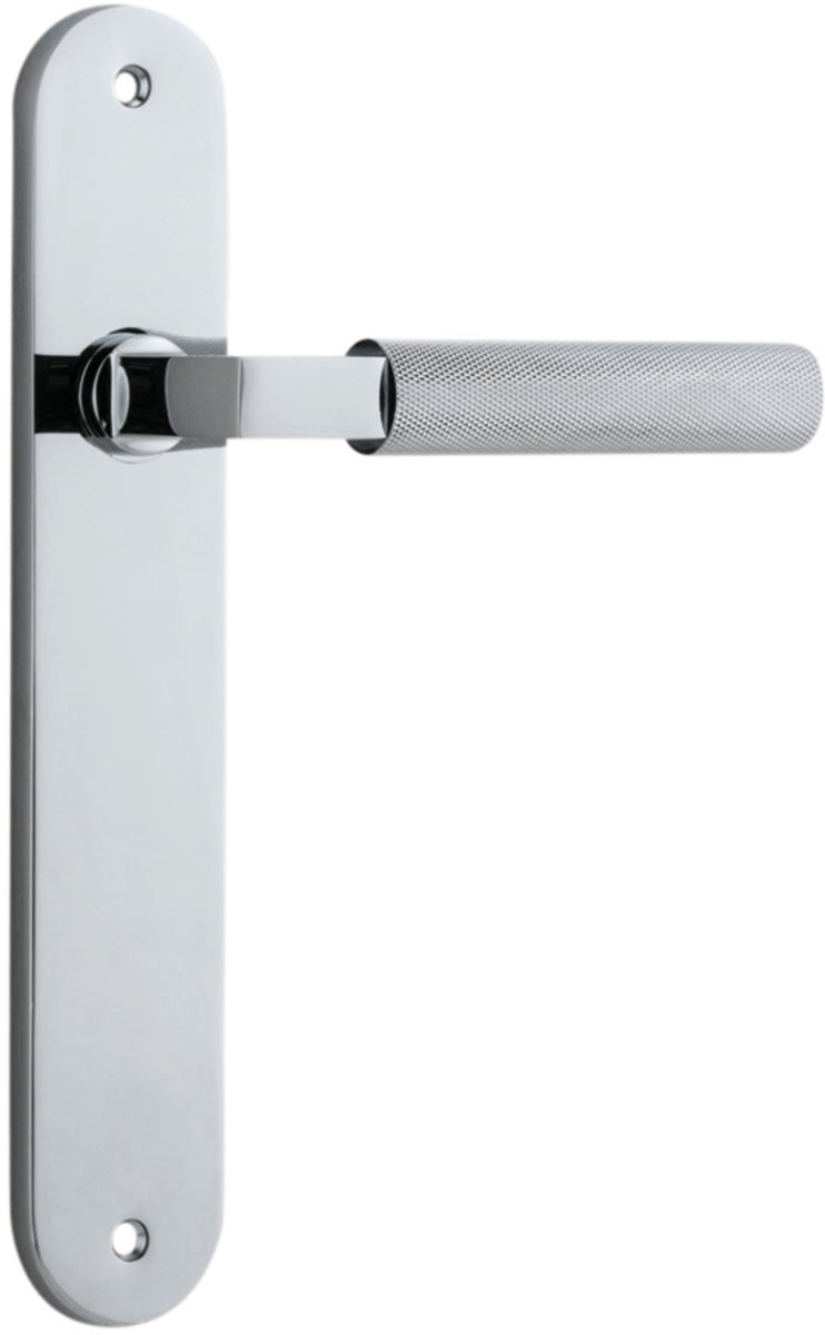 Brunswick Lever - Oval Backplate - Ella Grace - Iver - Polished Chrome - Door Levers