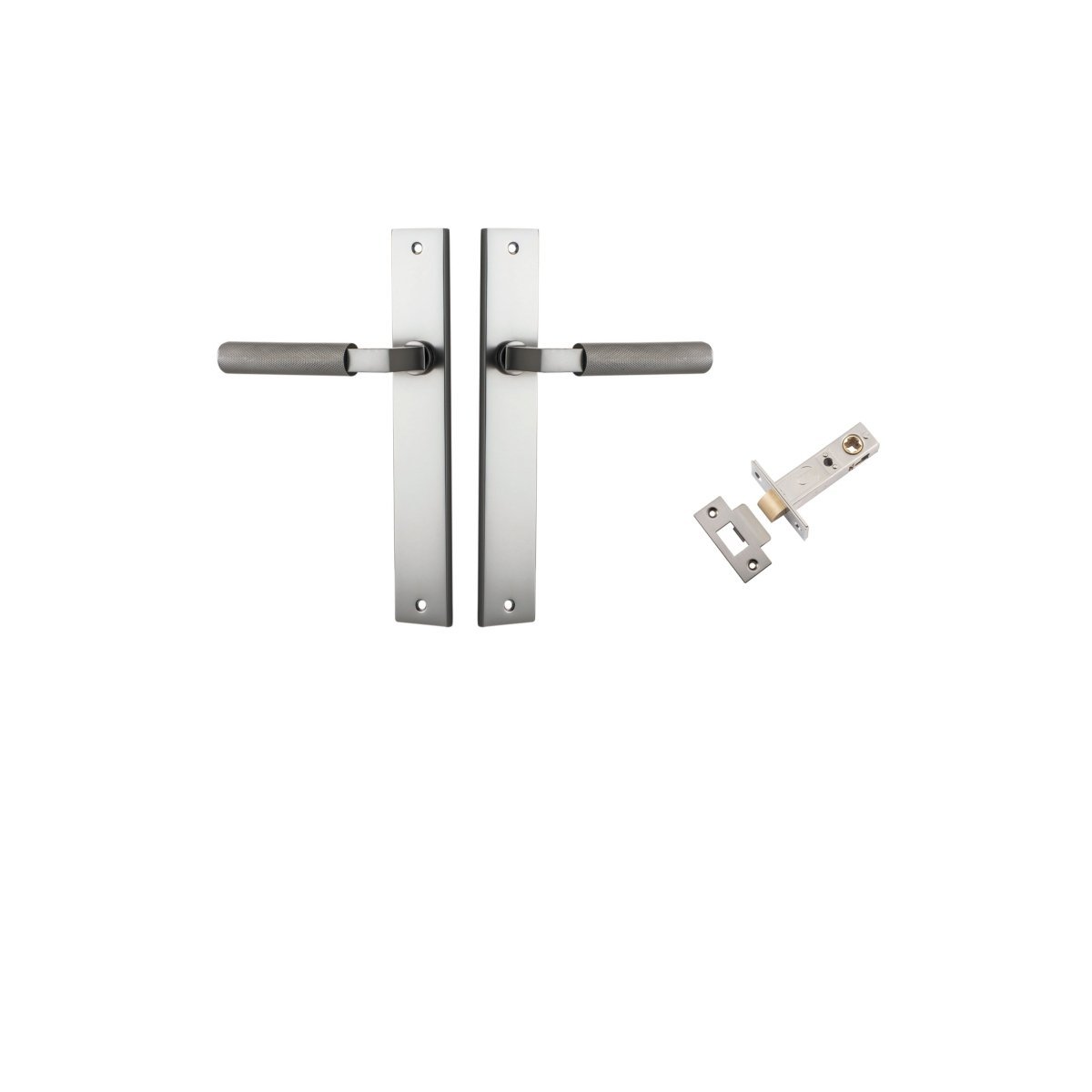 Brunswick Lever - Rectangular Backplate - Ella Grace - Iver - Satin Nickel - Door Levers