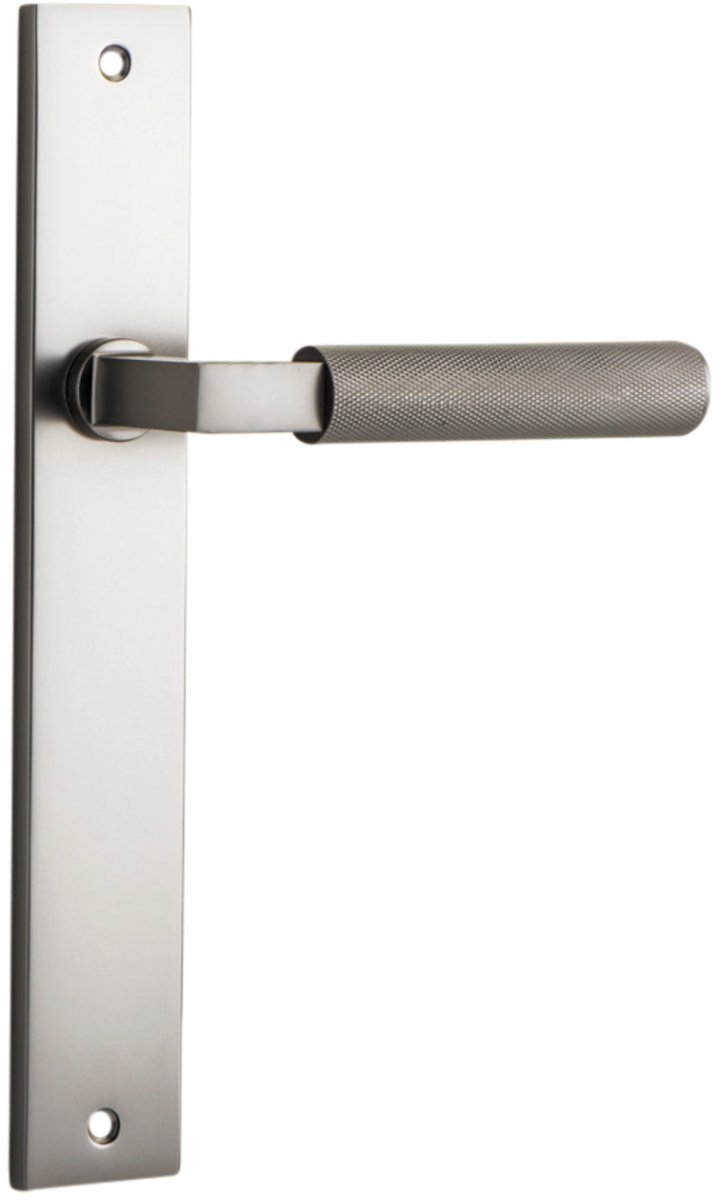 Brunswick Lever - Rectangular Backplate - Ella Grace - Iver - Satin Nickel - Door Levers