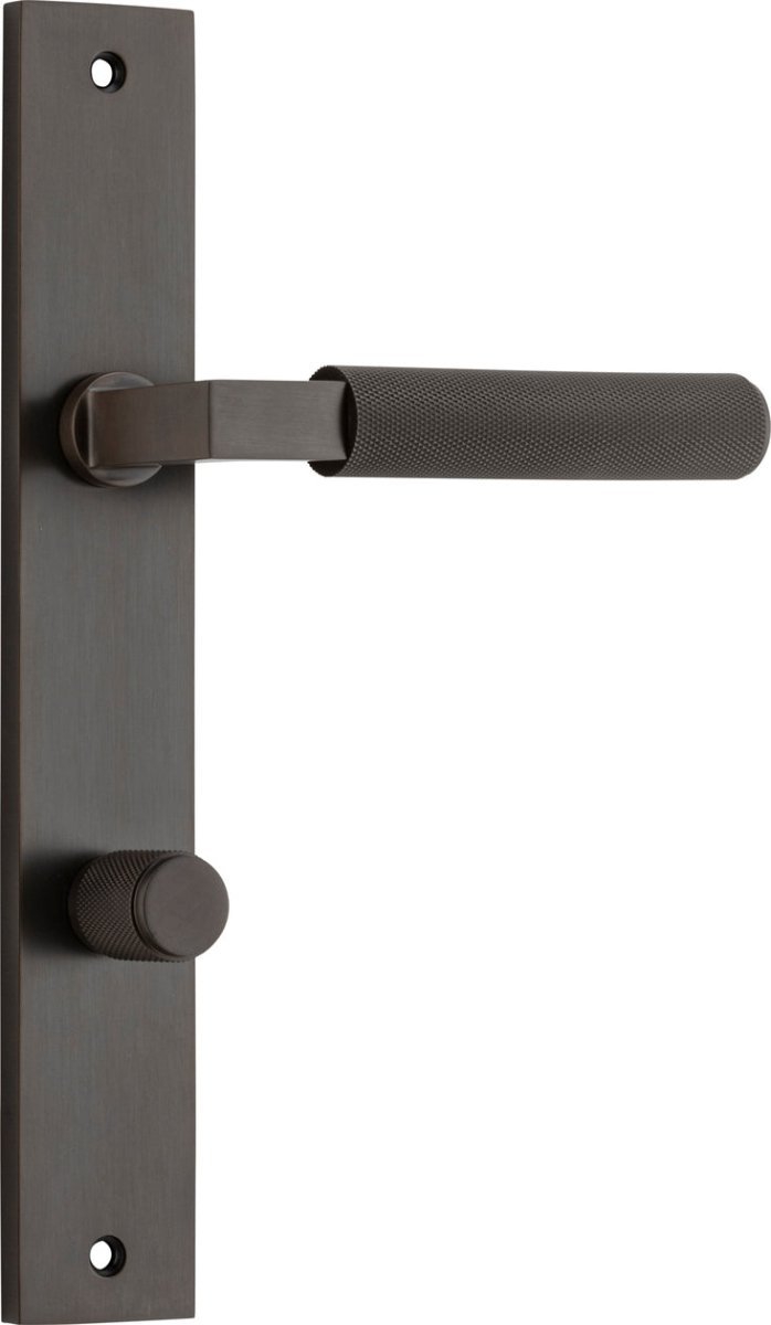 Brunswick Lever - Rectangular Backplate - Ella Grace - Iver - Signature Brass - Door Levers