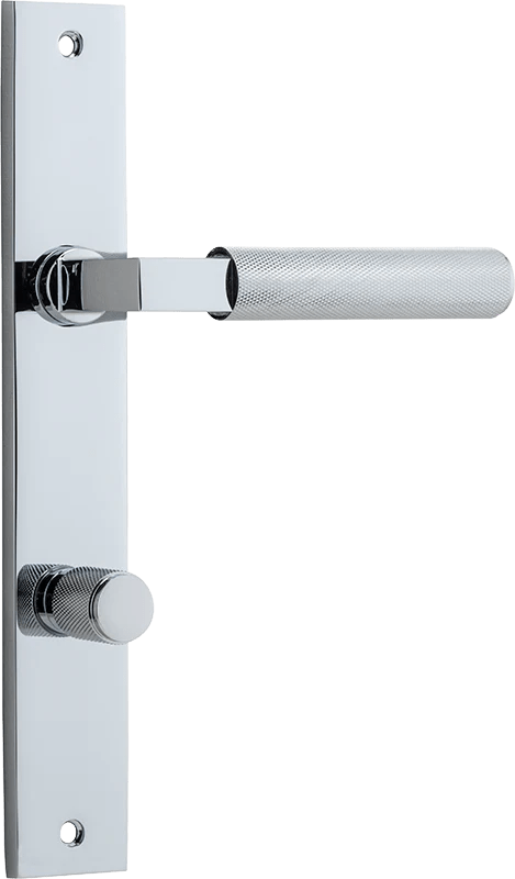 Brunswick Lever - Rectangular Backplate - Ella Grace - Iver - Polished Chrome - Door Levers