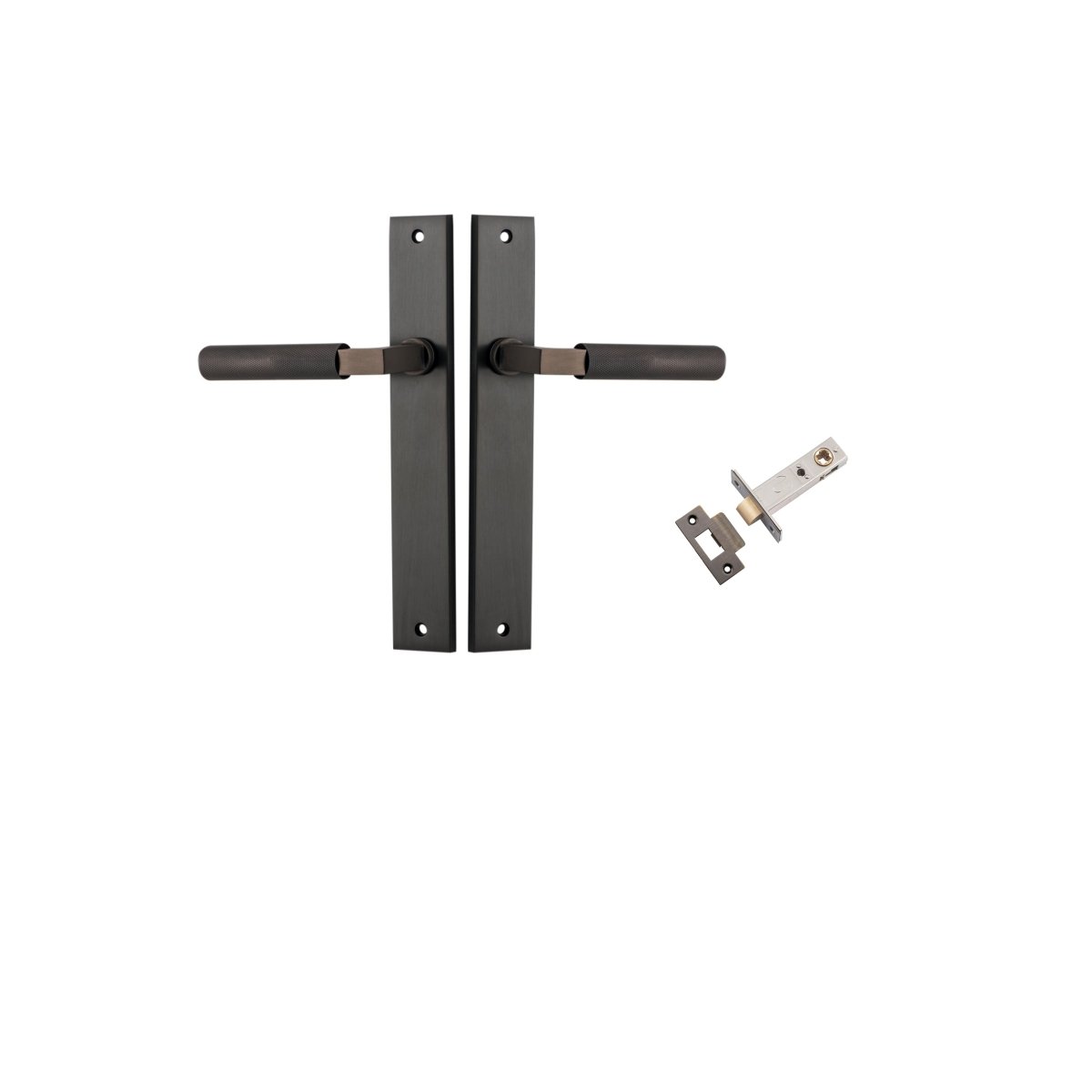 Brunswick Lever - Rectangular Backplate - Ella Grace - Iver - Signature Brass - Door Levers