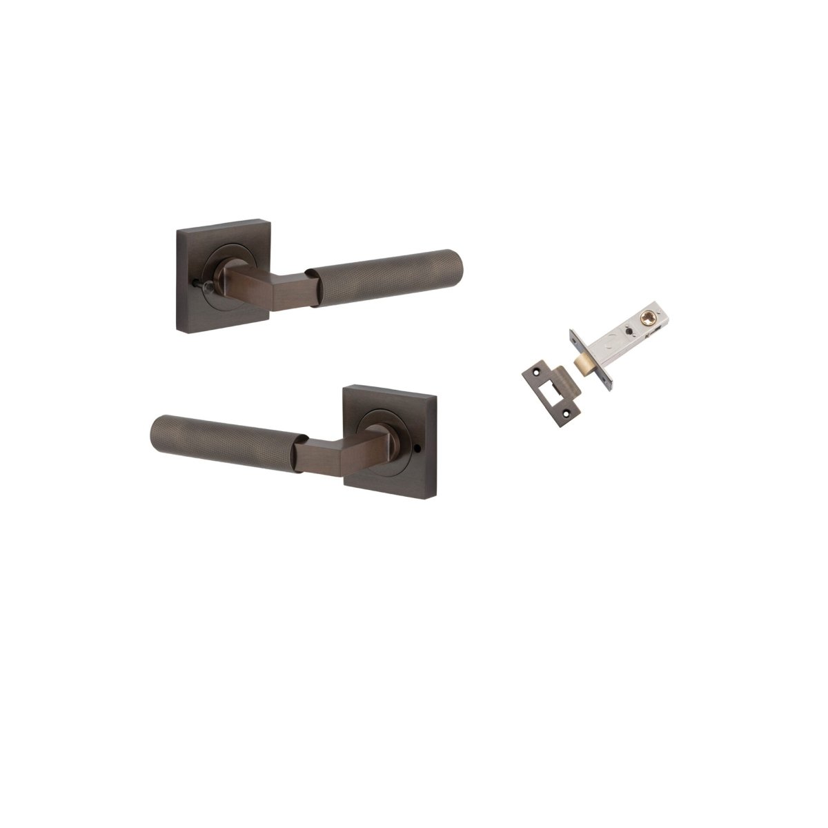 Brunswick Lever - Square Rose - Ella Grace - Iver - Signature Brass - Door Levers