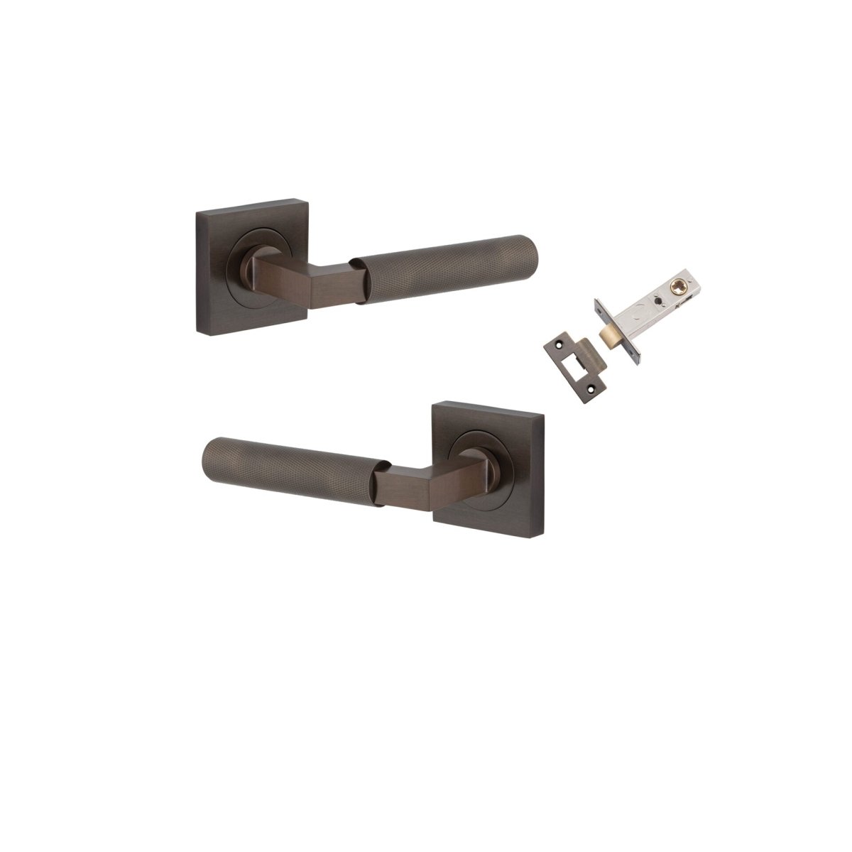 Brunswick Lever - Square Rose - Ella Grace - Iver - Signature Brass - Door Levers