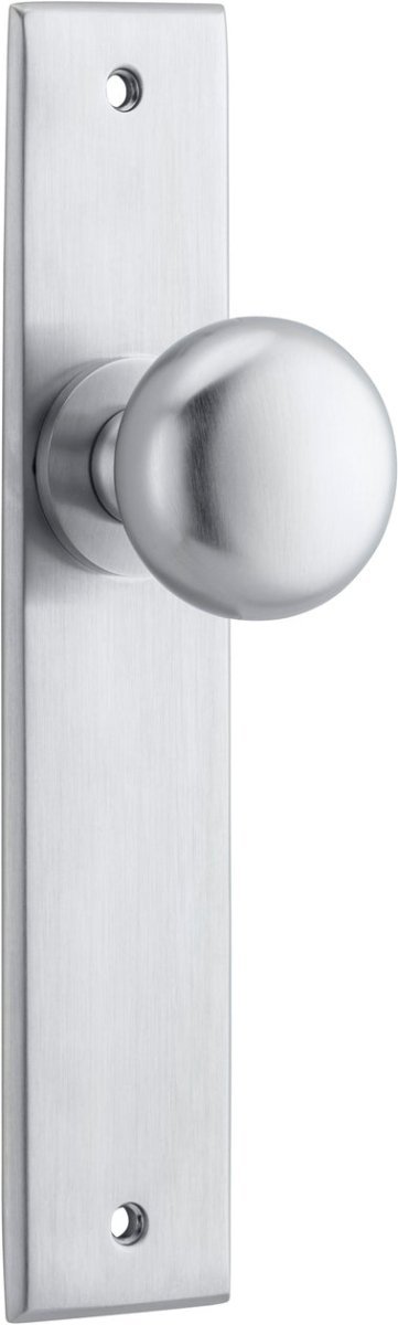 Cambridge Knob - Chamfered Backplate - Ella Grace - Iver - Brushed Brass - Door Knobs