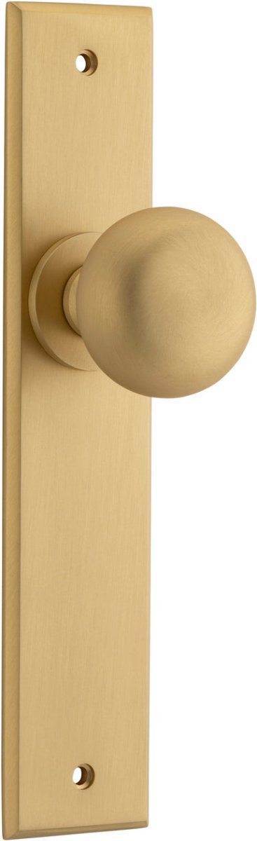 Cambridge Knob - Chamfered Backplate - Ella Grace - Iver - Brushed Brass - Door Knobs