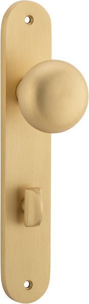 Cambridge Knob - Oval Backplate - Ella Grace - Iver - Brushed Brass - Door Knobs