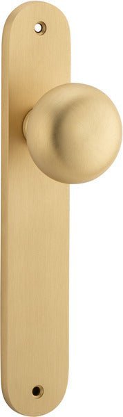 Cambridge Knob - Oval Backplate - Ella Grace - Iver - Brushed Brass - Door Knobs