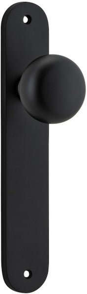 Cambridge Knob - Oval Backplate - Ella Grace - Iver - Matt Black - Door Knobs