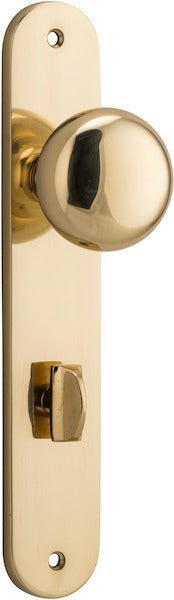 Cambridge Knob - Oval Backplate - Ella Grace - Iver - Polished Brass - Door Knobs