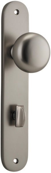 Cambridge Knob - Oval Backplate - Ella Grace - Iver - Satin Nickel - Door Knobs