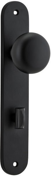 Cambridge Knob - Oval Backplate - Ella Grace - Iver - Matt Black - Door Knobs