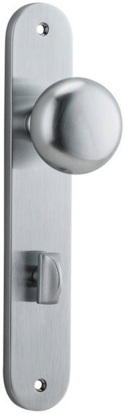 Cambridge Knob - Oval Backplate - Ella Grace - Iver - Brushed Chrome - Door Knobs