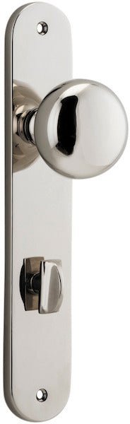 Cambridge Knob - Oval Backplate - Ella Grace - Iver - Polished Nickel - Door Knobs