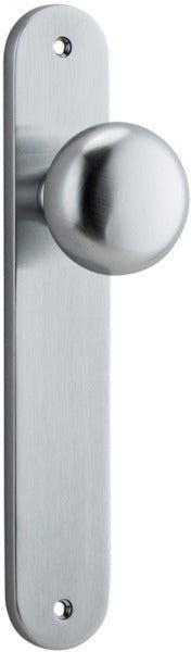 Cambridge Knob - Oval Backplate - Ella Grace - Iver - Brushed Chrome - Door Knobs