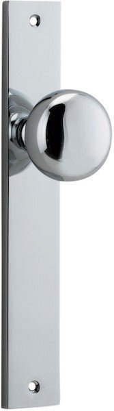 Cambridge Knob - Rectangular Backplate - Ella Grace - Iver - Polished Chrome - Door Knobs