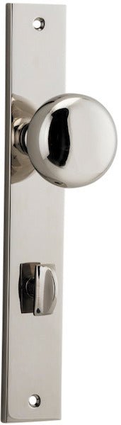 Cambridge Knob - Rectangular Backplate - Ella Grace - Iver - Polished Nickel - Door Knobs