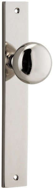 Cambridge Knob - Rectangular Backplate - Ella Grace - Iver - Polished Nickel - Door Knobs