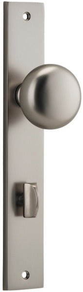 Cambridge Knob - Rectangular Backplate - Ella Grace - Iver - Satin Nickel - Door Knobs