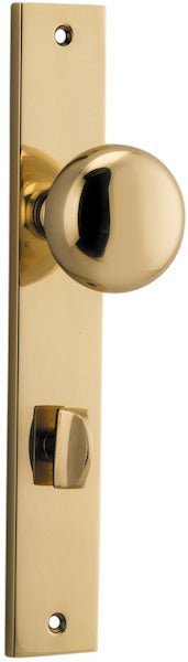 Cambridge Knob - Rectangular Backplate - Ella Grace - Iver - Polished Brass - Door Knobs