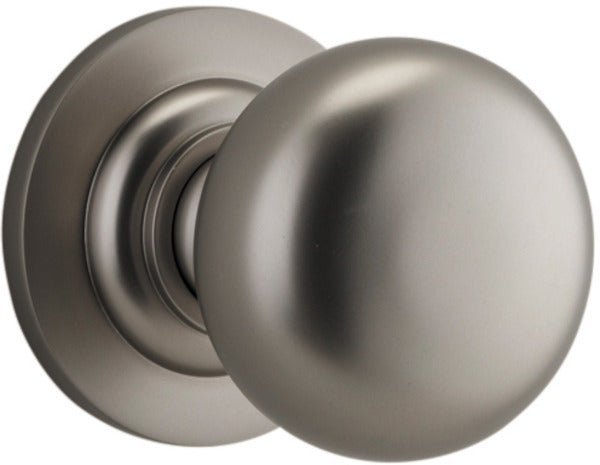 Cambridge Knob - Round Rose - Ella Grace - Iver - Satin Nickel - Door Knobs