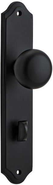 Cambridge Knob - Shouldered Backplate - Ella Grace - Iver - Matt Black - Door Knobs