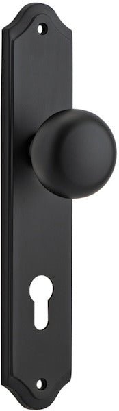 Cambridge Knob - Shouldered Backplate - Ella Grace - Iver - Matt Black - Door Knobs