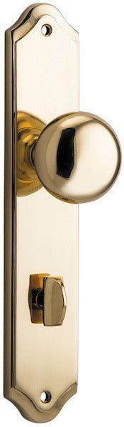 Cambridge Knob - Shouldered Backplate - Ella Grace - Iver - Polished Brass - Door Knobs