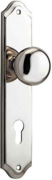 Cambridge Knob - Shouldered Backplate - Ella Grace - Iver - Polished Nickel - Door Knobs