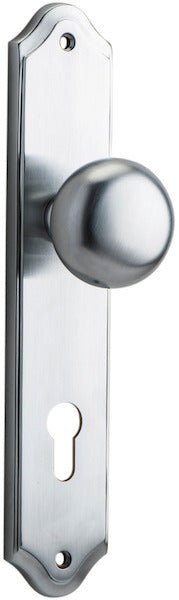 Cambridge Knob - Shouldered Backplate - Ella Grace - Iver - Brushed Chrome - Door Knobs