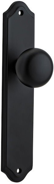 Cambridge Knob - Shouldered Backplate - Ella Grace - Iver - Matt Black - Door Knobs