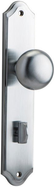 Cambridge Knob - Shouldered Backplate - Ella Grace - Iver - Brushed Chrome - Door Knobs