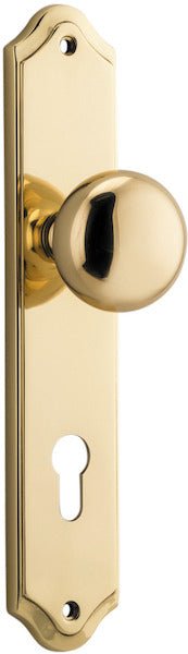 Cambridge Knob - Shouldered Backplate - Ella Grace - Iver - Polished Brass - Door Knobs