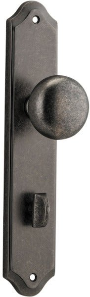 Cambridge Knob - Shouldered Backplate - Ella Grace - Iver - Distressed Nickel - Door Knobs